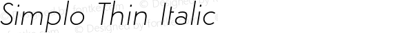 Simplo Thin Italic