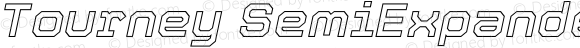 Tourney SemiExpanded ExtraLight Italic