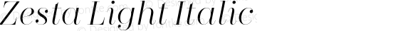 Zesta Light Italic