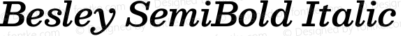 Besley SemiBold Italic