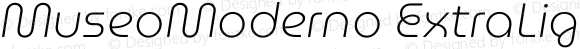 MuseoModerno ExtraLight Italic