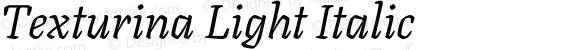 Texturina Light Italic
