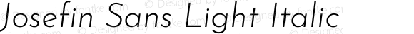 Josefin Sans Light Italic