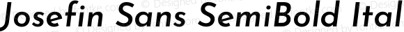 Josefin Sans SemiBold Italic