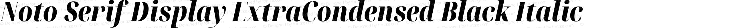 Noto Serif Display ExtraCondensed Black Italic