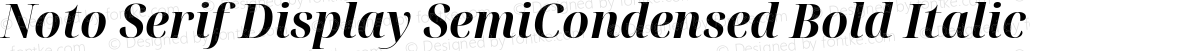 Noto Serif Display SemiCondensed Bold Italic