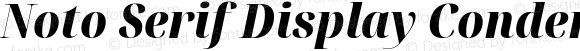 Noto Serif Display Condensed Black Italic
