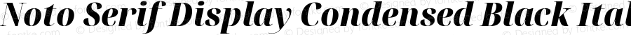 Noto Serif Display Condensed Black Italic