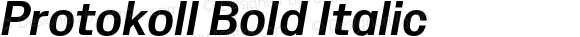 Protokoll Bold Italic