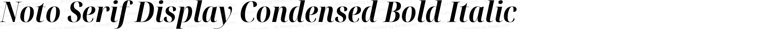 Noto Serif Display Condensed Bold Italic