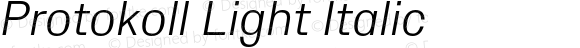 Protokoll Light Italic