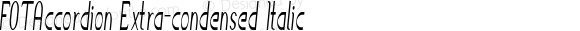 FOTAccordion Extra-condensed Italic