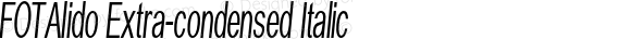 FOTAlido Extra-condensed Italic