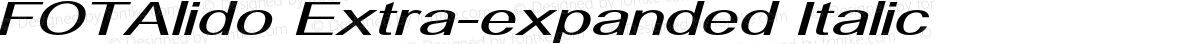 FOTAlido Extra-expanded Italic