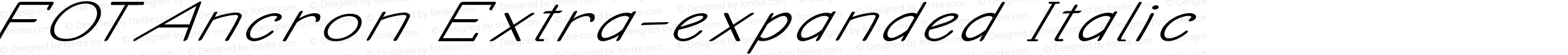FOTAncron Extra-expanded Italic