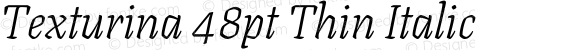 Texturina 48pt Thin Italic