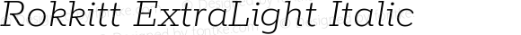Rokkitt ExtraLight Italic