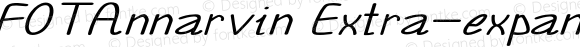 FOTAnnarvin Extra-expanded Italic