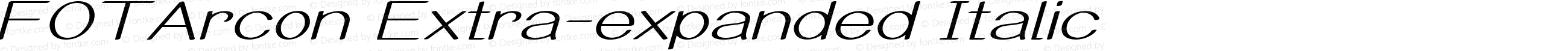 FOTArcon Extra-expanded Italic