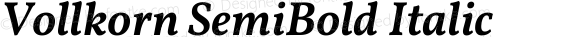 Vollkorn SemiBold Italic Version 5.001