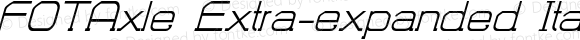 FOTAxle Extra-expanded Italic