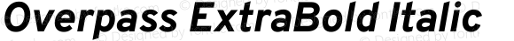 Overpass ExtraBold Italic