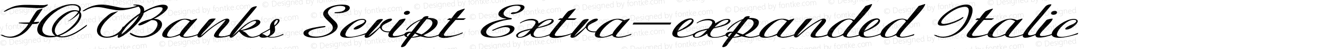 FOTBanks Script Extra-expanded Italic