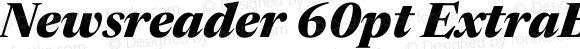 Newsreader 60pt ExtraBold Italic