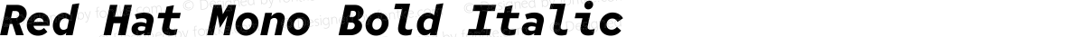 Red Hat Mono Bold Italic