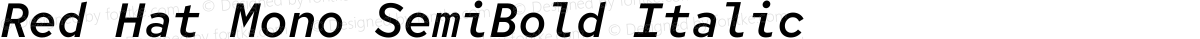 Red Hat Mono SemiBold Italic