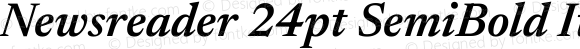 Newsreader 24pt SemiBold Italic