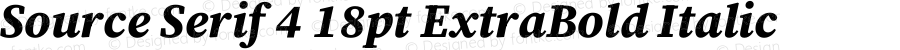 Source Serif 4 18pt ExtraBold Italic