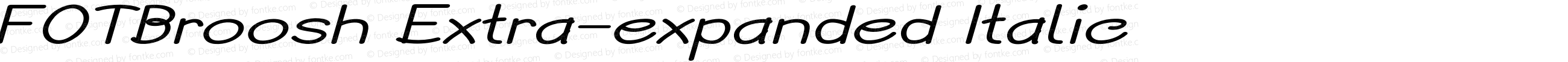 FOTBroosh Extra-expanded Italic