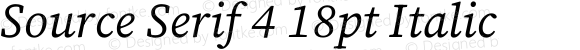 Source Serif 4 18pt Italic