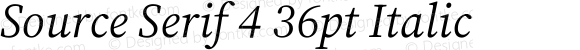 Source Serif 4 36pt Italic