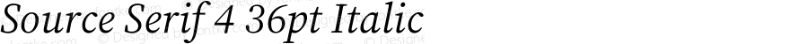 Source Serif 4 36pt Italic