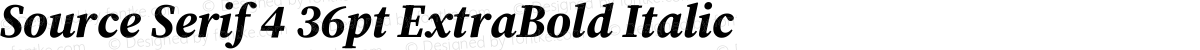 Source Serif 4 36pt ExtraBold Italic
