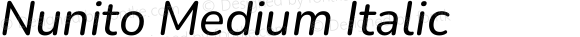 Nunito Medium Italic