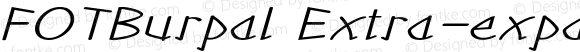 FOTBurpal Extra-expanded Italic