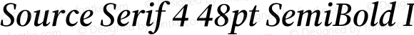 Source Serif 4 48pt SemiBold Italic