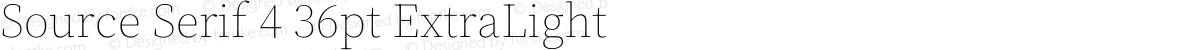 Source Serif 4 36pt ExtraLight