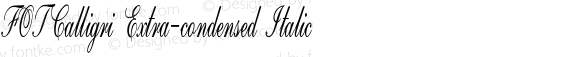 FOTCalligri Extra-condensed Italic