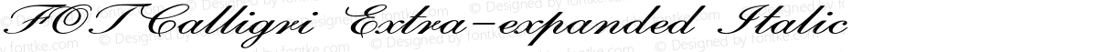 FOTCalligri Extra-expanded Italic
