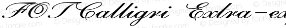 FOTCalligri Extra-expanded Italic