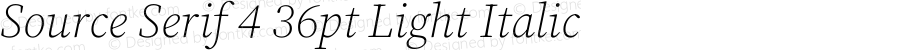 Source Serif 4 36pt Light Italic