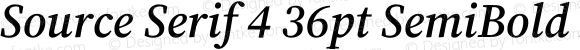 Source Serif 4 36pt SemiBold Italic