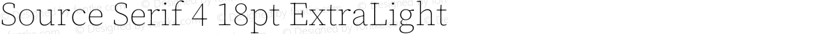 Source Serif 4 18pt ExtraLight