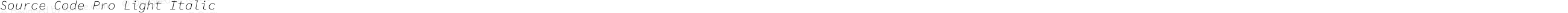 Source Code Pro Light Italic