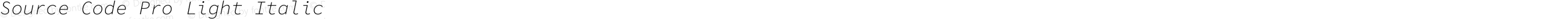 Source Code Pro Light Italic