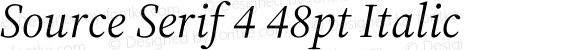 Source Serif 4 48pt Italic